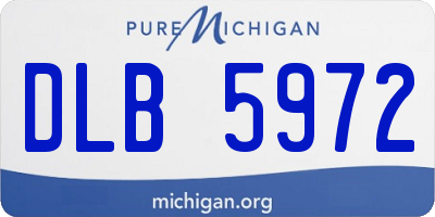 MI license plate DLB5972