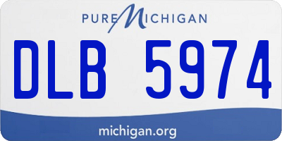 MI license plate DLB5974