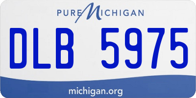 MI license plate DLB5975