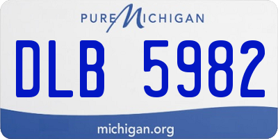 MI license plate DLB5982