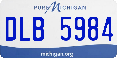 MI license plate DLB5984