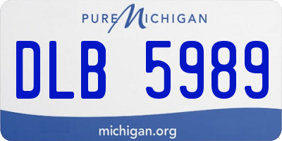 MI license plate DLB5989