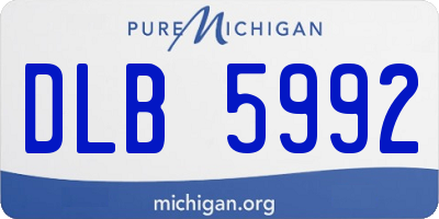 MI license plate DLB5992