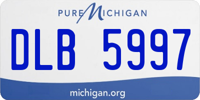 MI license plate DLB5997