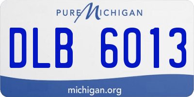 MI license plate DLB6013