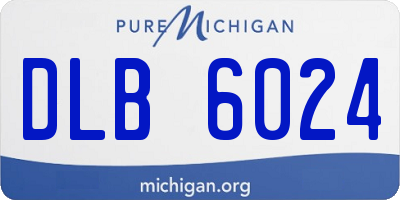 MI license plate DLB6024