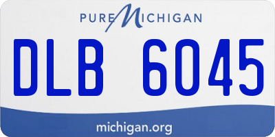 MI license plate DLB6045