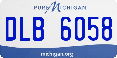 MI license plate DLB6058