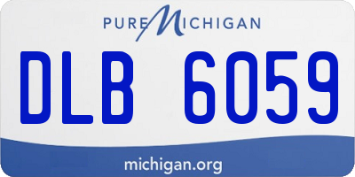 MI license plate DLB6059