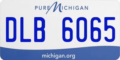 MI license plate DLB6065