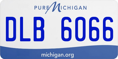 MI license plate DLB6066
