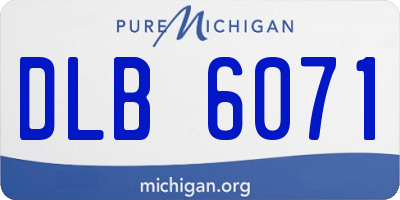 MI license plate DLB6071