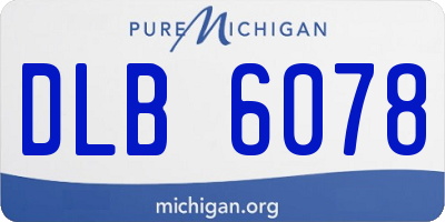MI license plate DLB6078