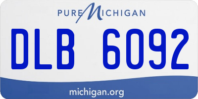 MI license plate DLB6092