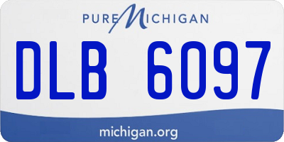MI license plate DLB6097