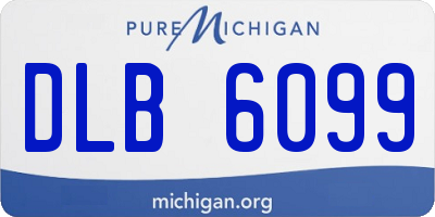 MI license plate DLB6099