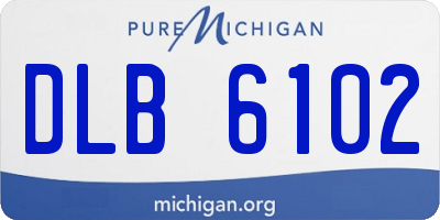 MI license plate DLB6102