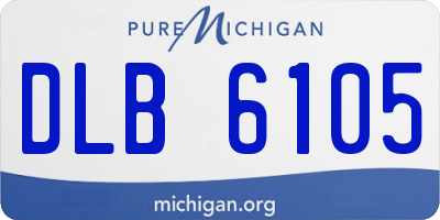 MI license plate DLB6105