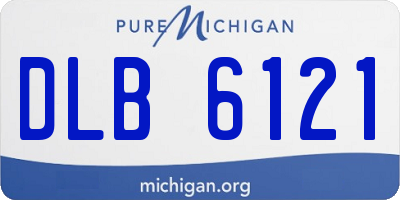 MI license plate DLB6121