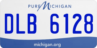 MI license plate DLB6128
