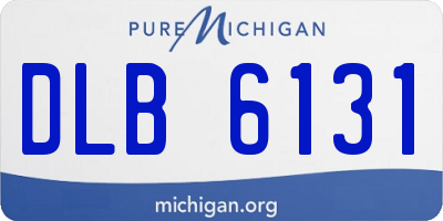 MI license plate DLB6131