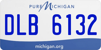 MI license plate DLB6132