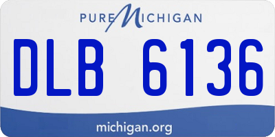 MI license plate DLB6136
