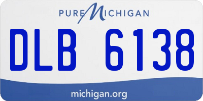 MI license plate DLB6138
