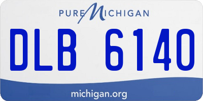 MI license plate DLB6140