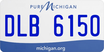 MI license plate DLB6150