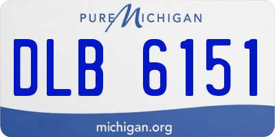 MI license plate DLB6151