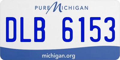MI license plate DLB6153