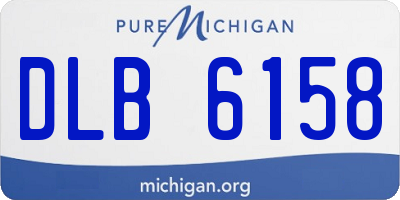 MI license plate DLB6158