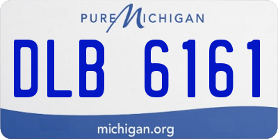 MI license plate DLB6161