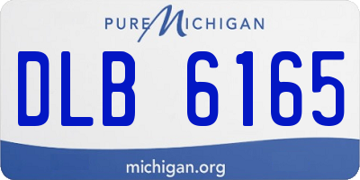 MI license plate DLB6165
