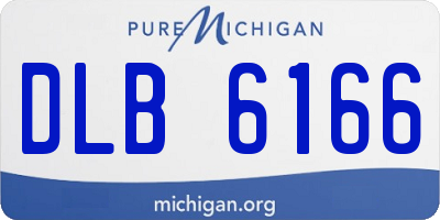 MI license plate DLB6166