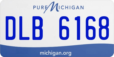MI license plate DLB6168