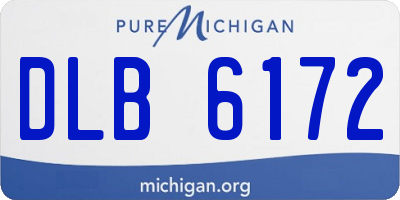 MI license plate DLB6172