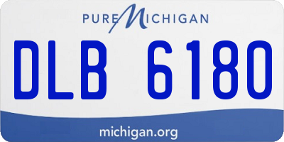 MI license plate DLB6180