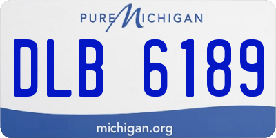 MI license plate DLB6189