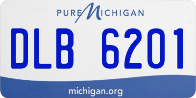 MI license plate DLB6201