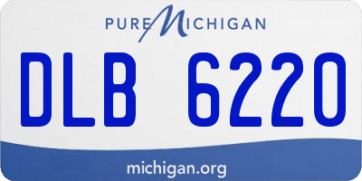 MI license plate DLB6220