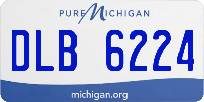 MI license plate DLB6224
