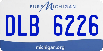 MI license plate DLB6226