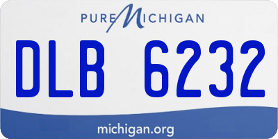 MI license plate DLB6232