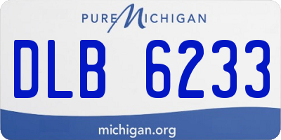 MI license plate DLB6233
