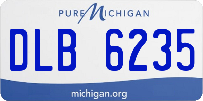 MI license plate DLB6235