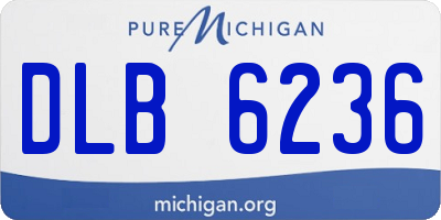MI license plate DLB6236