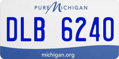 MI license plate DLB6240