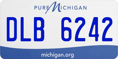 MI license plate DLB6242